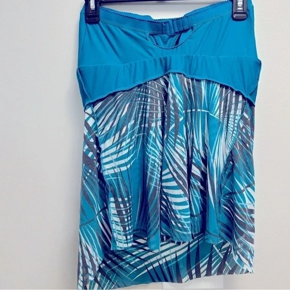 COCO REEF Women's Flourish Bra-Sized Tankini Top swimsuit teal multi swimwear - Picture 6 of 8